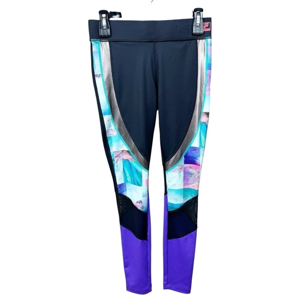 Fila Sport Running Mulit-Color Metallic Mesh Leggings